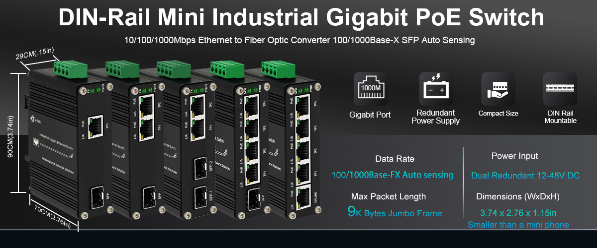 Qualité Commutateur industriel de PoE usine
