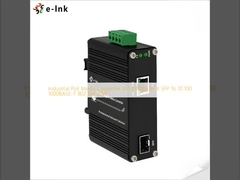 Convertisseur de médias PoE industriel 100 1000BASE-X SFP à 10 100 1000BASE-T 802.3 à 30 W