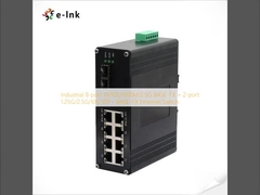 Commutateur Ethernet industriel 8 ports 10/100/1000M/2.5G BASE-TX + 2 ports 1.25G/2.5G/10G SFP+ BASE-FX
