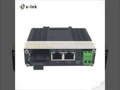 Convertisseur de médias PoE++ de 1 port 100Base-FX à 2 ports 10/100Base-T