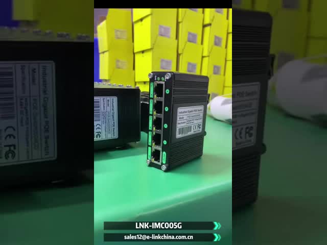 Mini commutateur Ethernet Gigabit industriel à 5 ports avec 5 ports RJ45 10/100/1000BASE-T avec fonction auto-MDI/MDI-X
