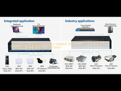 Commutateur 8 ports 10/100/1000BASE-T + 2 ports 1000BASE SFP à détection automatique IEEE 802.3af/at POE/POE+ et POE passif 24V
