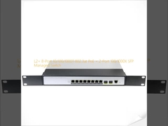 Commutateur administré L2+ 8 ports 10/100/1000T 802.3at PoE + 2 ports 100/1000X SFP