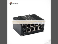Mini-industriel géré à 8 ports 10/100/1000T 802.3at PoE + 2 ports 100/1000X SFP Ethernet Switch