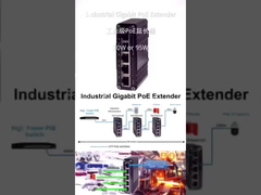 Prolongateur PoE++ industriel 1 port 802.3bt vers 4 ports Gigabit PoE 802.3af/at