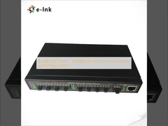 Switch fibre optique avec 8 ports SFP 100M + 1 port SFP/TP 1000M (Combo) pour liaison montante