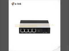 Convertisseur de fibres de l'écran LED avec port de fibres SC 1x10G + ports Ethernet RJ45 4 x 10/100/1000M