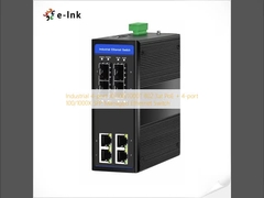 4 10/100/1000T gauches industriels 802.3at PoE + 4 le port 100/1000X SFP ont contrôlé le commutateur d'Ethernet
