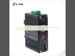 Mini convertisseur de média industriel 10G/5G/2.5G/1G/100M cuivre vers 10GBASE-X SFP+