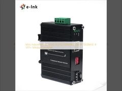 Convertisseur multimédia mini industriel 10G/5G/2.5G/1G/100M 802.3at à 10GBASE-X SFP+
