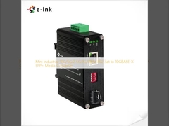 Convertisseur multimédia mini industriel 10G/5G/2.5G/1G/100M 802.3at à 10GBASE-X SFP+