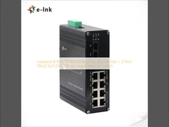 Commutateur Ethernet industriel géré 8 ports 10/100/1000M/2.5G 802.3bt PoE + 2 ports SFP 10G/2.5G/1.25G