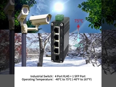 Commutateur Ethernet industriel à 4 ports 10/100/1000Base-T + 1 ports 1000BASE-X