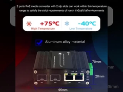 Mini Industrial 2 ports 10/100/1000T 802.3at PoE + 2 ports 100/1000Base-X SFP Ethernet Switch avec 12 ~