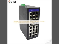Commutateur Ethernet à 16 ports industriel géré 10/100/1000T 802.3at PoE + 8 ports 10/100/1000T