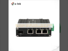 Mini Switch Ethernet PoE 3 ports 802.3at + 1 port SFP, avec entrée 12~48V DC et amplificateur de tension