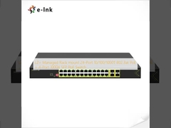 L2+ Montage sur rack géré 24 ports 10/100/1000T 802.3at PoE + 4 ports 1000X SFP PoE Switch