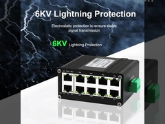 Mini Switch Ethernet Compact Industriel 10 ports 10/100/1000T, supporte le contrôle de flux 802.3x