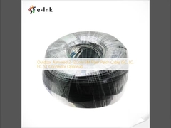 Câble de raccordement fibre optique blindé extérieur 2-12 fibres SM (connecteur SC, LC, FC, ST en option)