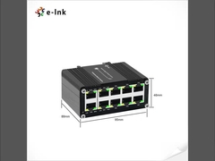 Mini Industriel 8 ports 10/100/1000T 802.3at PoE + Commutateur Ethernet compact 2 ports 10/100/1000T