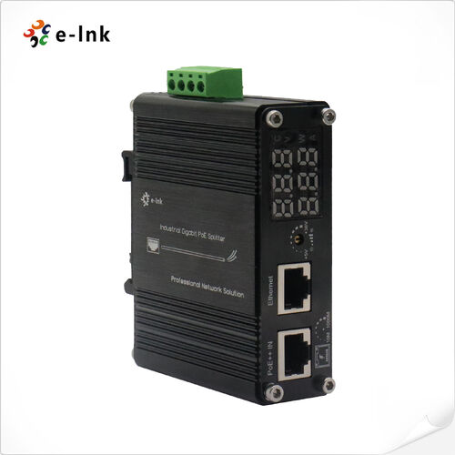 Latest company news about E-link lance un séparateur industriel Gigabit 802.3bt PoE++ avec écran LED et tension de sortie réglable