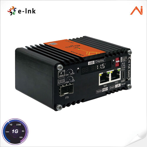 Latest company news about E-link lance le premier convertisseur de média fibre industrielle PoE++ intelligent et géré par IA 90W au monde avec booster de tension