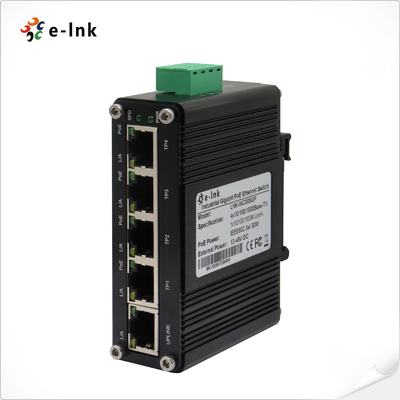 Gigabit de ports de Mini Industrial Ethernet Switch 4 802.3at PoE avec 1 liaison montante de ports