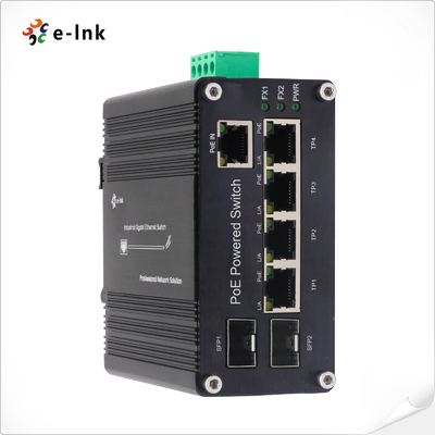 Le PoE industriel a actionné le port 10 100 du commutateur 5 d'Ethernet 1000T + 2 le port 100 1000X SFP