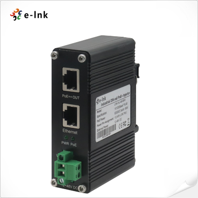 Adaptateur d'injecteur PoE en gros 95W 802.3bt 1000M Din Rail Injecteur de puissance Gigabit 48V sortie CC