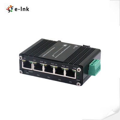 Mini Industrial géré 4 ports 10/100/1000T 802.3at PoE 30W à 1 port 10/100/1000T Commutateur Ethernet Gigabit Uplink
