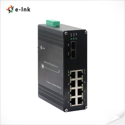 Commutateur Ethernet industriel 8 ports 10/100/1000M/2.5G BASE-TX + 2 ports 1.25G/2.5G/10G SFP+ BASE-FX