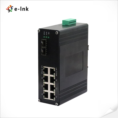 Commutateur Ethernet industriel 8 ports 10/100/1000M/2.5G PoE 802.3at + 2 ports SFP+ 1.25G/2.5G/10G