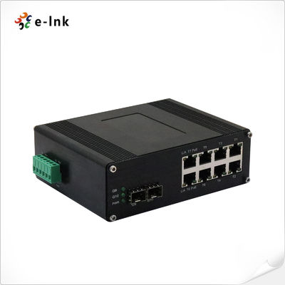 Industrial 8-Port 10/100/1000M/2.5G 802.3bt PoE + 2-Port 10G SFP+ Ethernet Switch