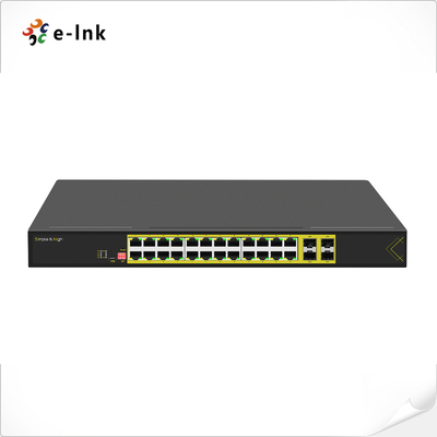 L2+ Montage sur rack géré 24 ports 10/100/1000T + 4 ports 1000X SFP Ethernet Switch