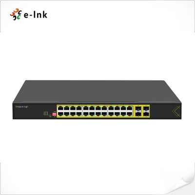 Montage sur rack géré L2+ 24-Port 10/100/1000T + 4-Port 1000X SFP prend en charge le commutateur Ethernet Full/Half-duplex