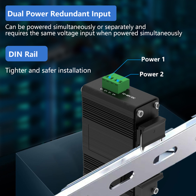 Convertisseur multimédia mini industriel 10/100Base-T à 100Base-X SFP à fibre Ethernet avec 1Ch RS232/RS485/RS422