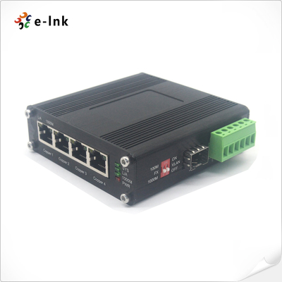 Commutateur Ethernet SFP à 4 ports industriel 10/100/1000Base-T + 1 ports 100/1000Base-X avec entrée 110 ~ 230VAC