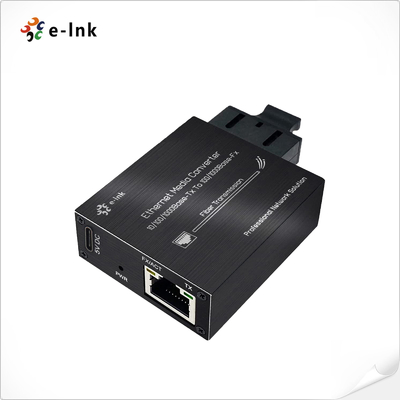 Convertisseur multimédia Ethernet de type micro 10/100/1000Base-Tx à 100/1000Base-Fx