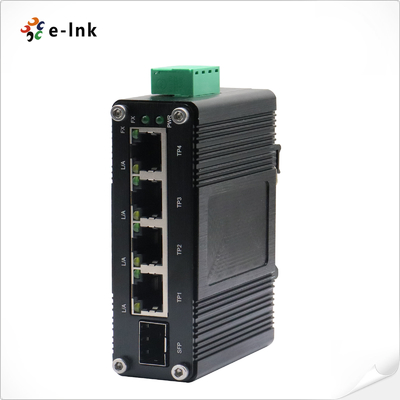 Commutateur mini industriel à 4 ports 10/100/1000T + 1 ports 100/1000X SFP Gigabit Ethernet