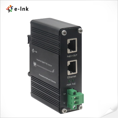 Injecteur industriel Gigabit 100W 802.3bt PoE++ (12 à 48VDC)