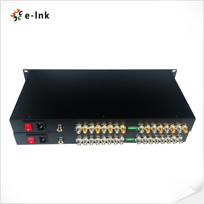 1U SD/HD/3G-SDI à huit canaux monté sur un rack sur le prolongateur non comprimé CWDM à fibre unique
