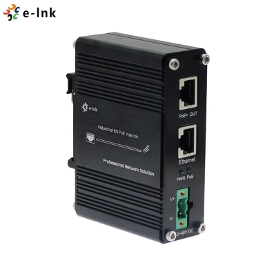 12 ~ 48 V d'entrée de puissance en courant continu Injecteur industriel 10G PoE+