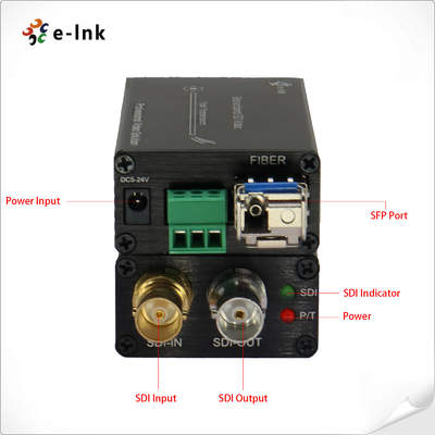 Mini convertisseur bidirectionnel HD/3G-SDI en fibre