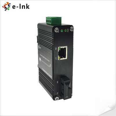 Convertisseur de médias mini industriel 100BASE-FX à 10/100BASE-T 90W PoE++