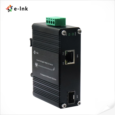 Mini industriel 100/1000BASE-X SFP à 10/100/1000BASE-T 30 W PoE+ convertisseur de médias
