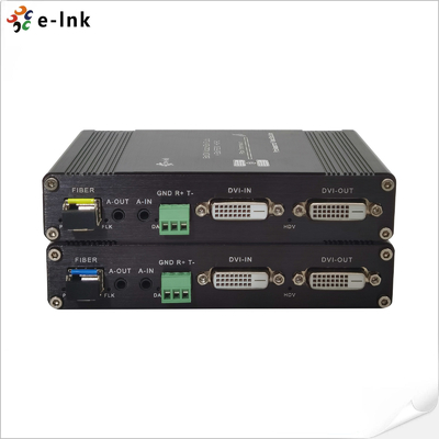 1Ch 1080P Bidi DVI + 1Ch Bidi RS232 + 1Ch Bidi Audio Stéréo + GPIO sur Extender Fibre