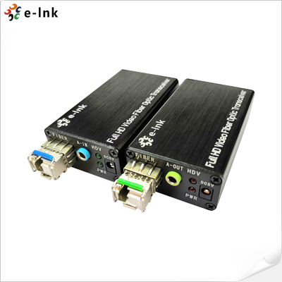 Extenseur de fibre optique DVI de type mini avec audio stéréo externe