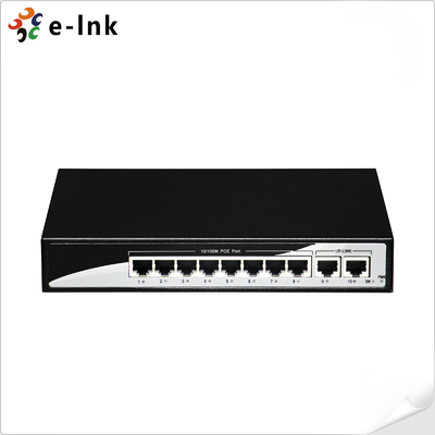 Commutateur Ethernet à liaison montante à 8 ports 10/100BASE-T PoE et 2 ports 100BASE-T