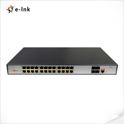 Commutateur PoE géré par L3: 24 ports 10/100/1000Base-T PoE+ avec 4 ports SFP+ x 10G