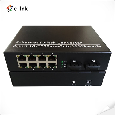 10/100/1000M 8-TX + 2-FX Porte à fibre de commutateur